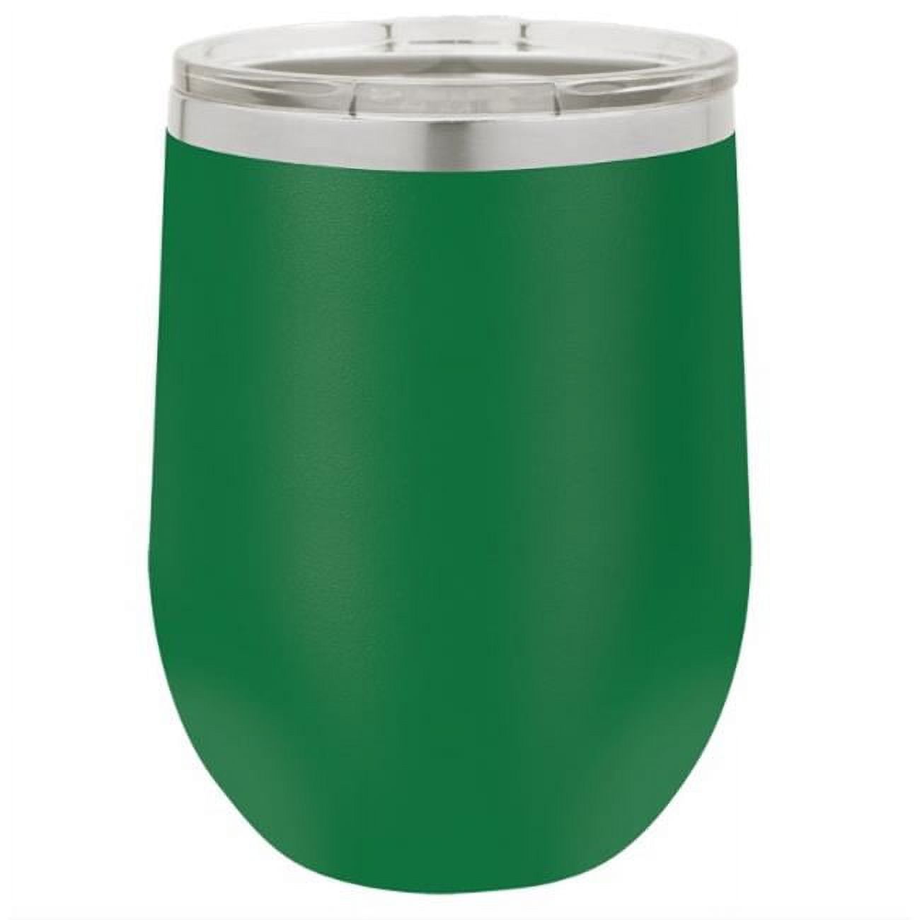 JDLTM865 12 oz Stainless Steel Polar Camel Stemless Wine Tumbler, Green -  Maxam