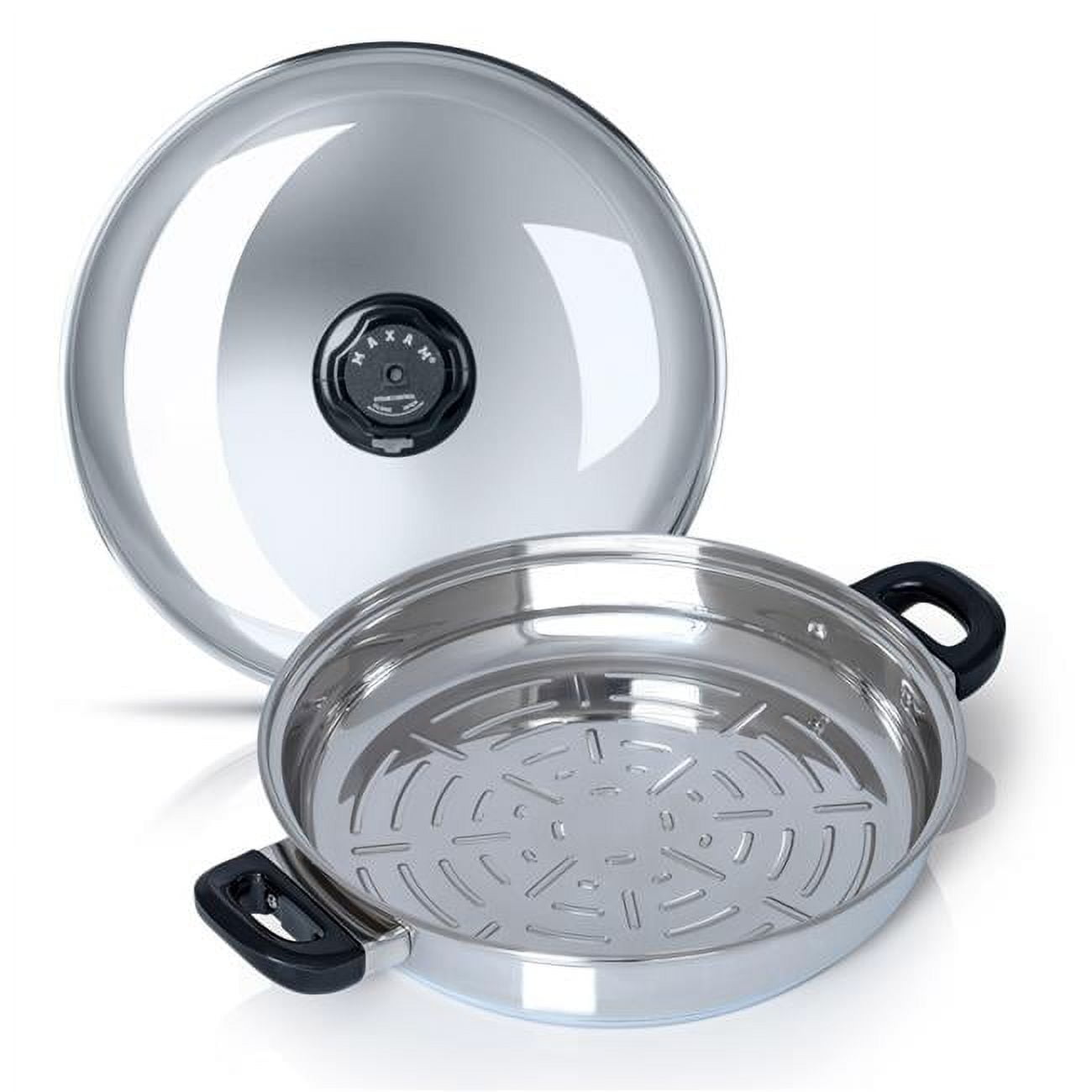 Picture of Maxam KTGP1MX 13 in. Stainless Steel Grill Pan