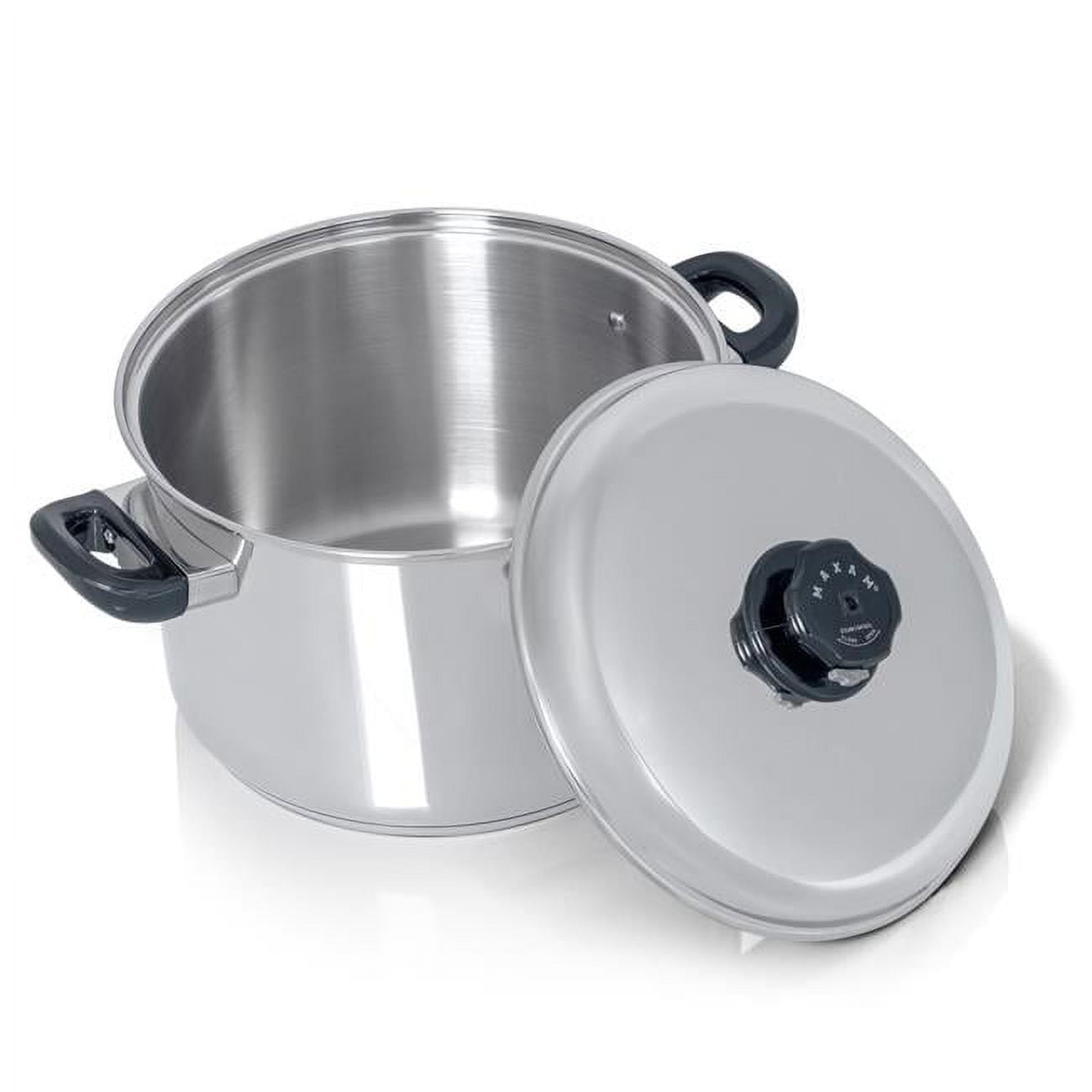 Picture of Maxam KTSP5MX 12 qt. 18-10 Stainless Steel Stock Pot for Waterless Cooking