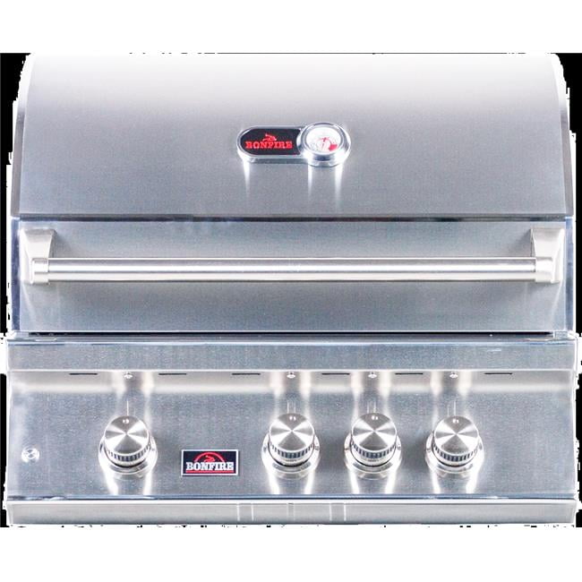 Picture of Bonfire BONFIRE3BU 28 in. 3 Burner Built in Gas Grill with Rotisserie Kit & Cover