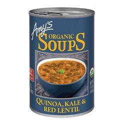 Picture of Amys ECV1722057 12 x 14.4 oz Quinoa Kale & Red Lentil Organic Soups