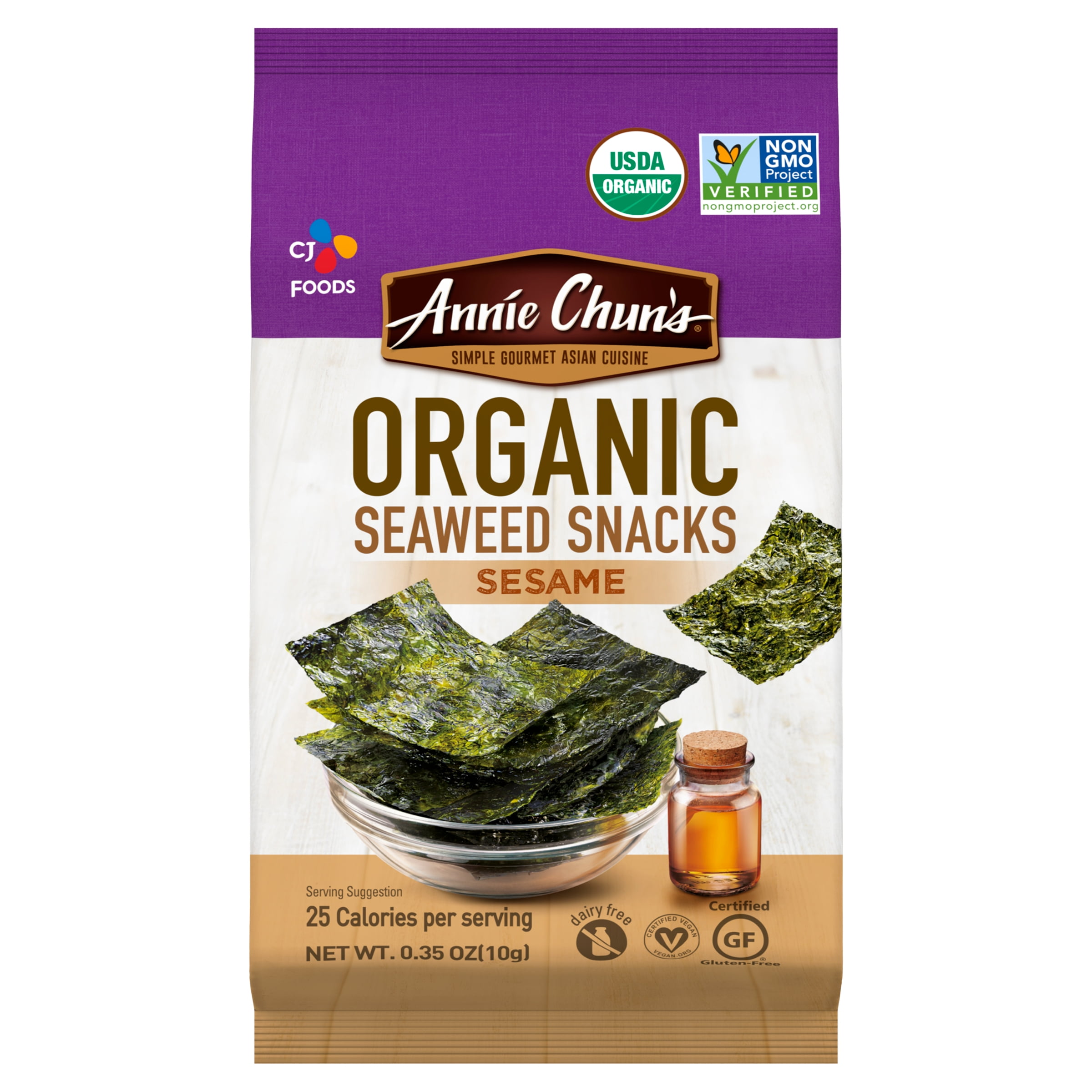 Picture of Annie Chuns ECV1807775 12 x 0.35 oz Sesame Roasted Seaweed Snack
