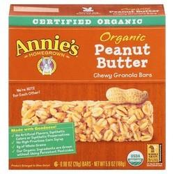 Picture of Annies ECV1856509 12 x 5.34 oz Homegrown Organic Chewy Peanut Butter Chocolate Chip Granola Bar