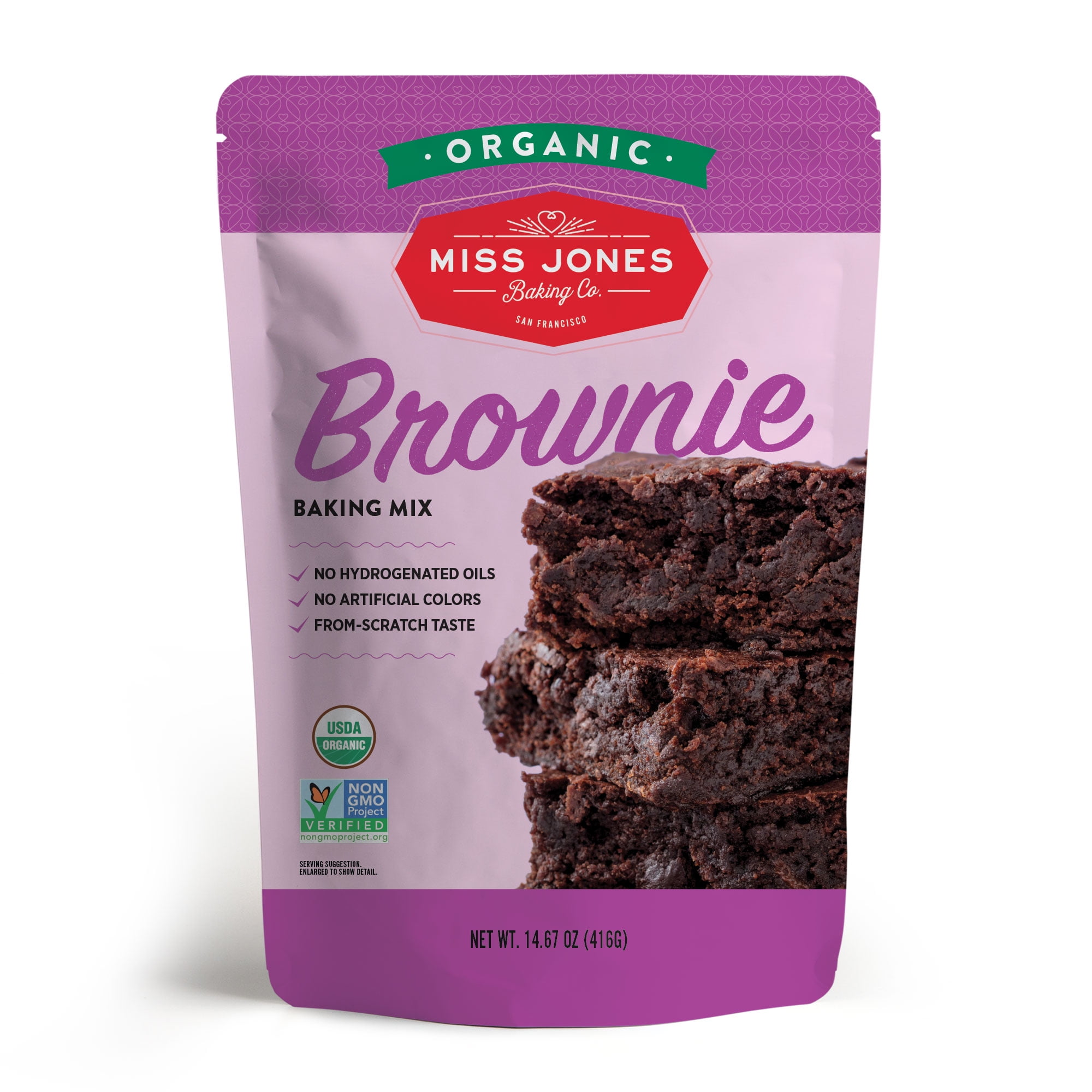 Picture of Miss Jones Baking BWA31630 6 x 14.67 oz Organic Brownie Baking Mix