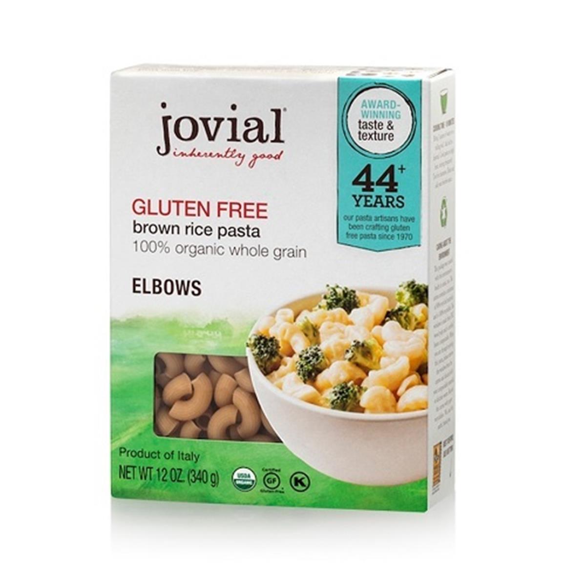Picture of Jovial BWA89147 12 x 12 oz Gluten Free Brown Rice Pasta Elbows