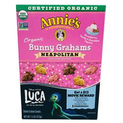 Picture of Annies Homegrown 40088 7.5 oz Organic Neapolitan Bunny Grahams Baked Snacks&#44; Pack of 12
