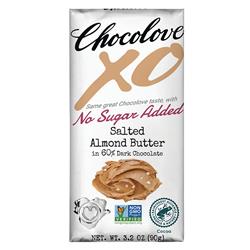 Picture of Chocolove 78762 3.2 oz Xo No Sugar Added Almond Butter 60 Percent Dark Chocolate - Pack of 10