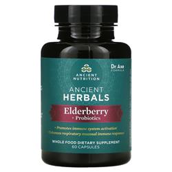 Picture of Ancient Nutrition 44236 Elderberry Plus Probiotics Ancient Herbals&#44; 60 Capsules