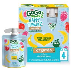 Picture of Gogo Squeez 38053 3.2 oz Organic Banana Strawberry Apple Tummiez Sauce&#44; Pack of 6