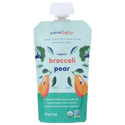 Picture of Cerebelly 43379 4 oz Organic Broccoli Pear Puree Baby Food Pouch&#44; Pack of 6