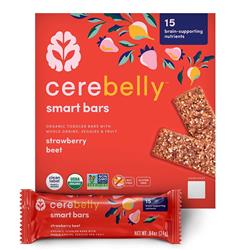 Picture of Cerebelly 43344 4.2 oz Strawberry Beet Healthy & Organic Whole Grain Bars with Veggies & Fruit&#44; Pack of 6