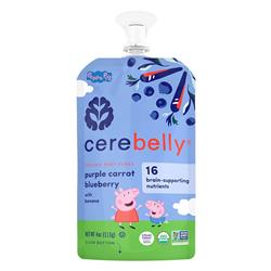 Picture of Cerebelly 37461 4 oz Organic Peppa Pig Purple Carrot Blueberry Baby Food Pouch&#44; Pack of 6