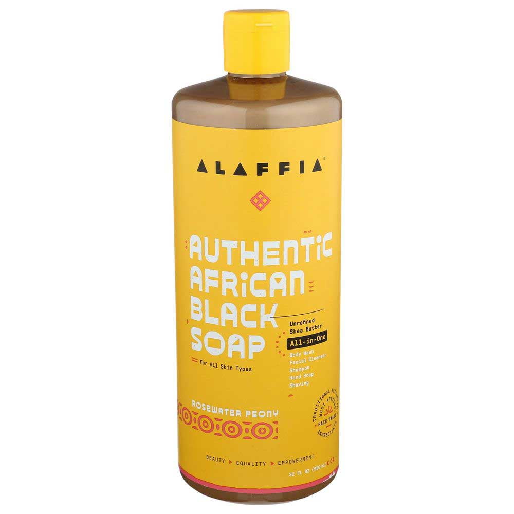 Picture of Alaffia B06778 32 oz Rosewater Peony Authentic African Black Soap Body Wash