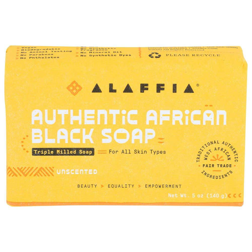 Picture of Alaffia B06828 5 oz Unscented Authentic African Black Triple Milled Soap