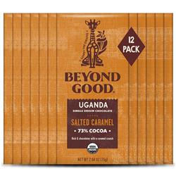 Picture of Beyond Good 60004 2.64 oz Uganda Salted Caramel Organic Dark Chocolate Bar&#44; Pack of 12