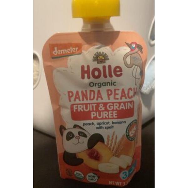 Picture of Holle B-86626-2PK 3.5 oz Organic Panda Peach Fruit & Grain Puree - Pack of 2