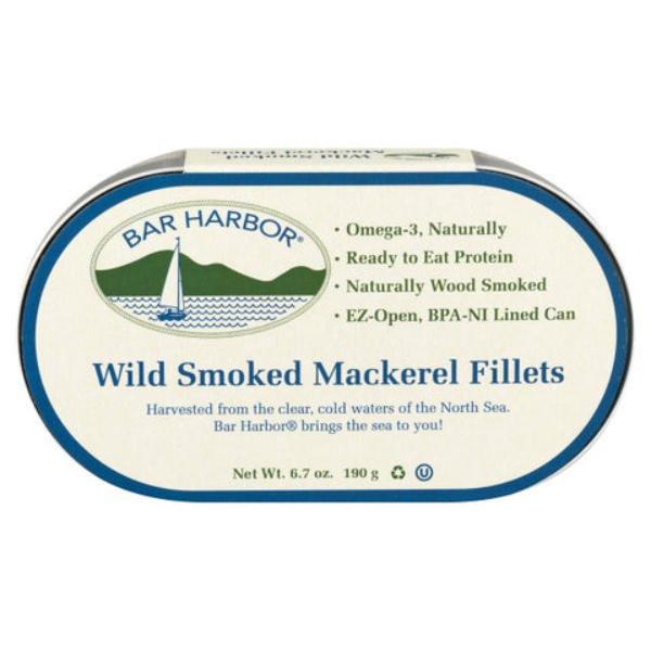Picture of Bar Harbor B-23623-12PK 6.7 oz Wild Smoked Mackerel Fillets - Pack of 12