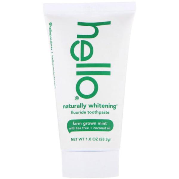Picture of Hello Products B-39385-1PK 1 oz Naturally Whitening Fluoride Toothpaste&#44; Farm Grown Mint