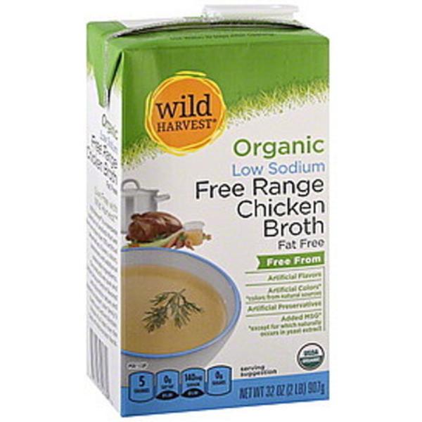 Picture of Wild Harvest B-46322-12PK 32 oz Organic White Chicken Broth - Low Sodium - Pack of 12
