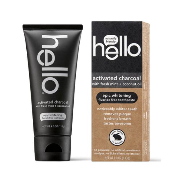 Picture of Hello Products B-80862-6PK 4 oz Activated Charcoal Whitening Fluoride Free Toothpaste