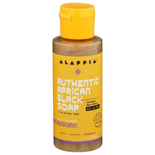 Picture of Alaffia B-06993-1PK 2 oz Authentic All-in-One African Black Soap&#44; Wild Lavender