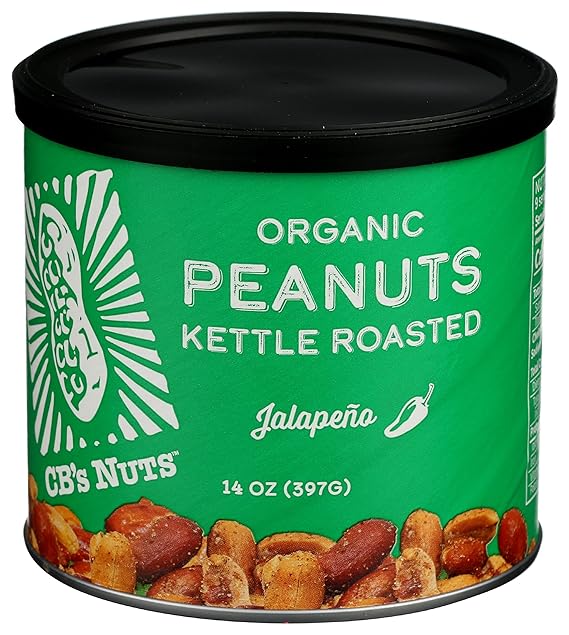 Picture of CBS Nuts B-63790-12PK 14 oz Organic Kettle Roasted Jalapeno Peanuts - Pack of 12