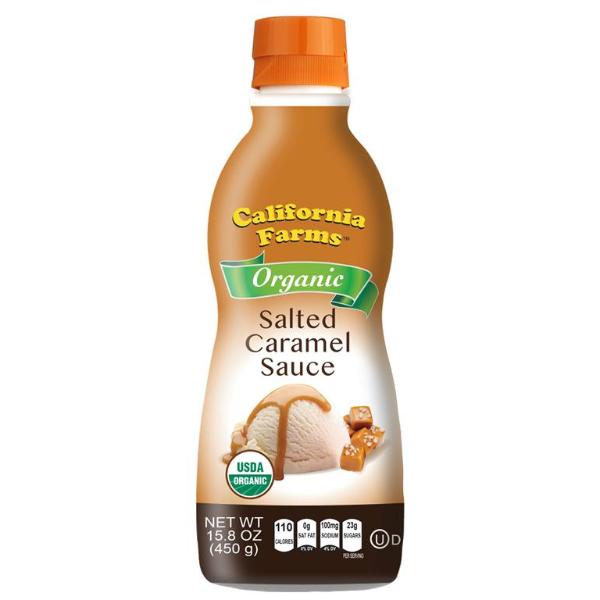 Picture of California Farms B-82795-12PK 15.8 oz Organic Salted Caramel Sauce - Pack of 12