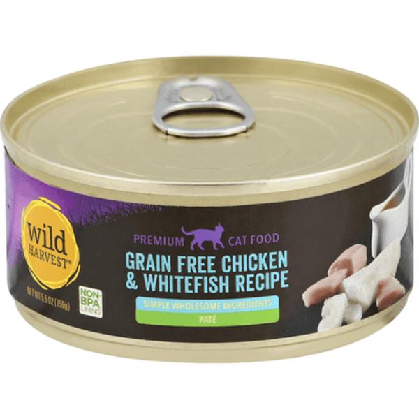 Picture of Wild Harvest B-49238-24PK 5.5 oz Chicken & Whitefish Recipe Pate Cat Food - Pack of 24