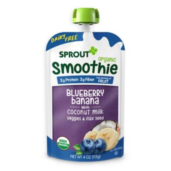 Picture of Sprout B-78448-6PK 4 oz Organic Baby Food Smoothie - Blueberry Banana - Pack of 6