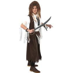 Picture of Banana Costumes Goods F-02-001-XL Caribbean Pirate Costume&#44; White & Brown - Extra Large