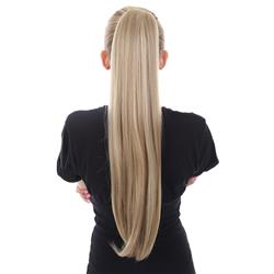 Picture of Banana Costumes ST-006 24 in. Straight Blonde High Heat Clip-In Synthetic Extension, Yellow