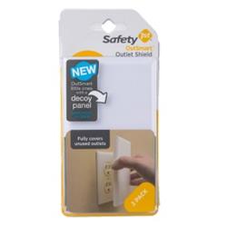 20924 Safety 1st Outsmart Outlet Shield, White - Pack of 2