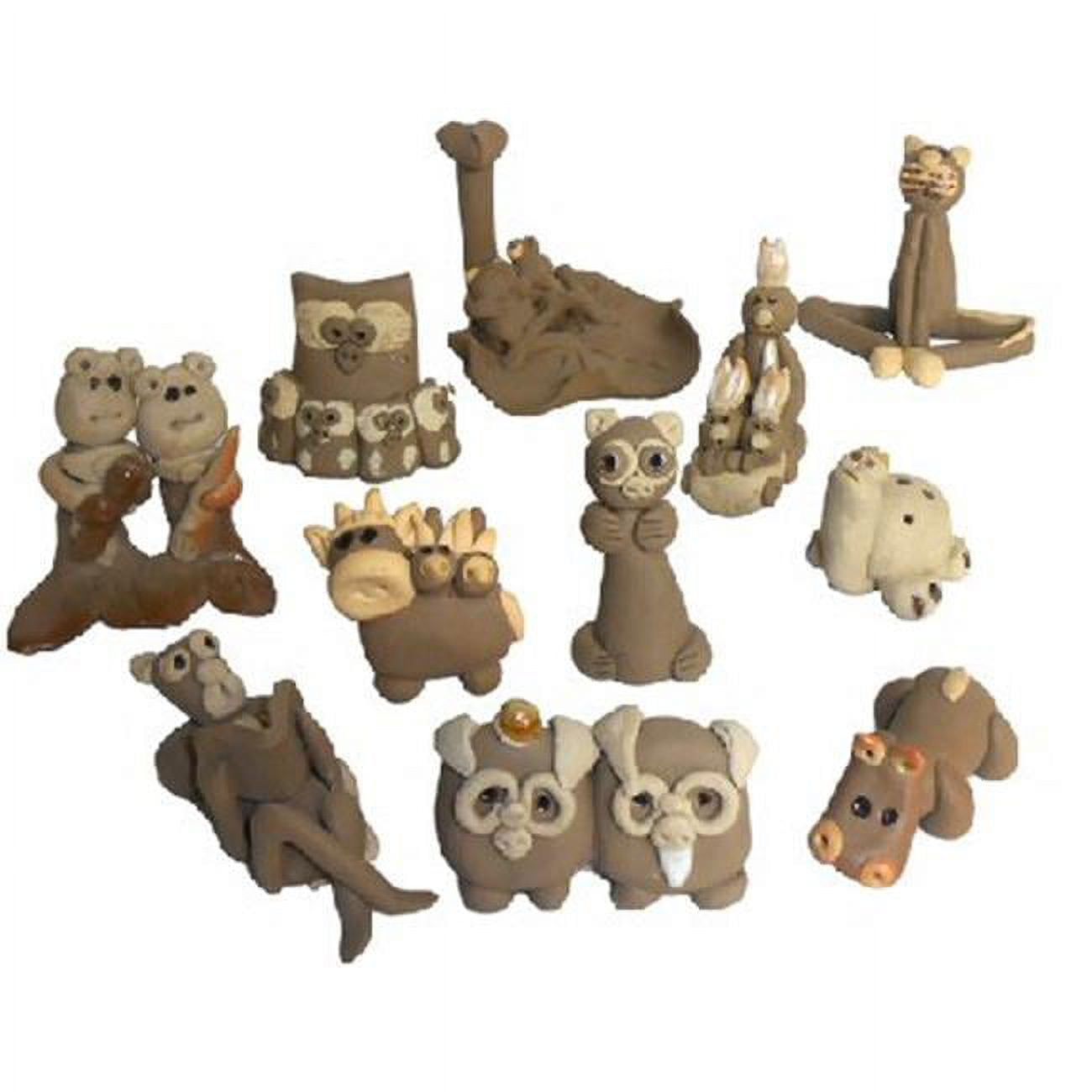 Picture of Bonsai Boy e3108 Whimsical Animal Mud Figurines - 12 Piece