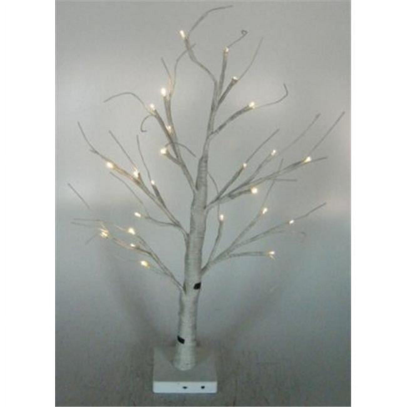 Artificial Decorative LED Birch Tree, White