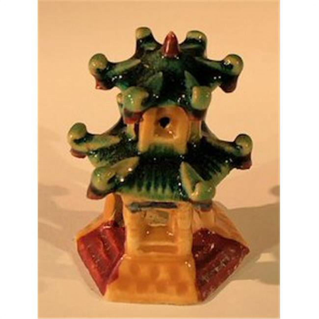e3418 2.5 in. Glazed Ceramic Pagoda Figurine