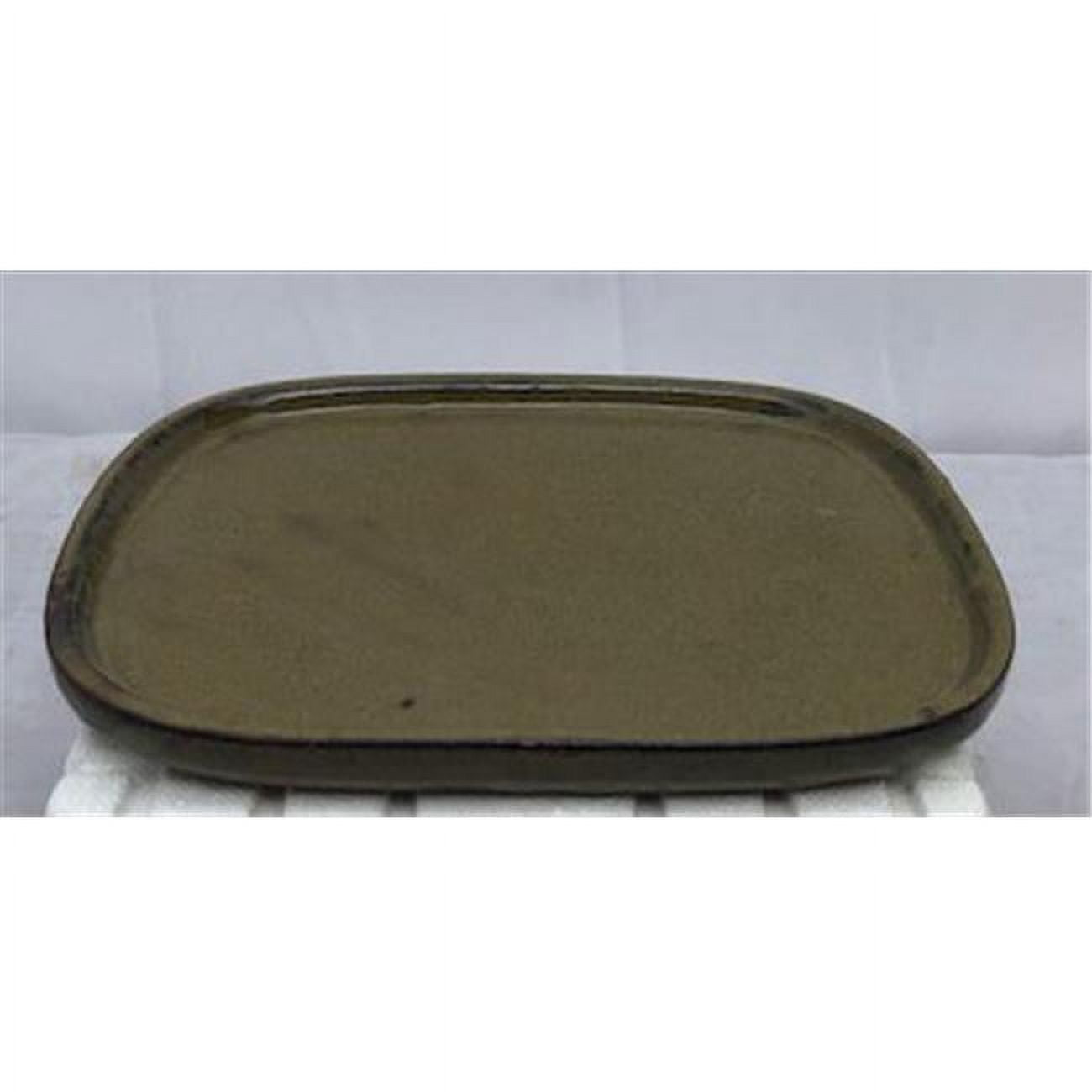 Picture of Bonsai Boy T1010 Ceramic Humidity & Drip Tray&#44; Olive Green - Rectangle
