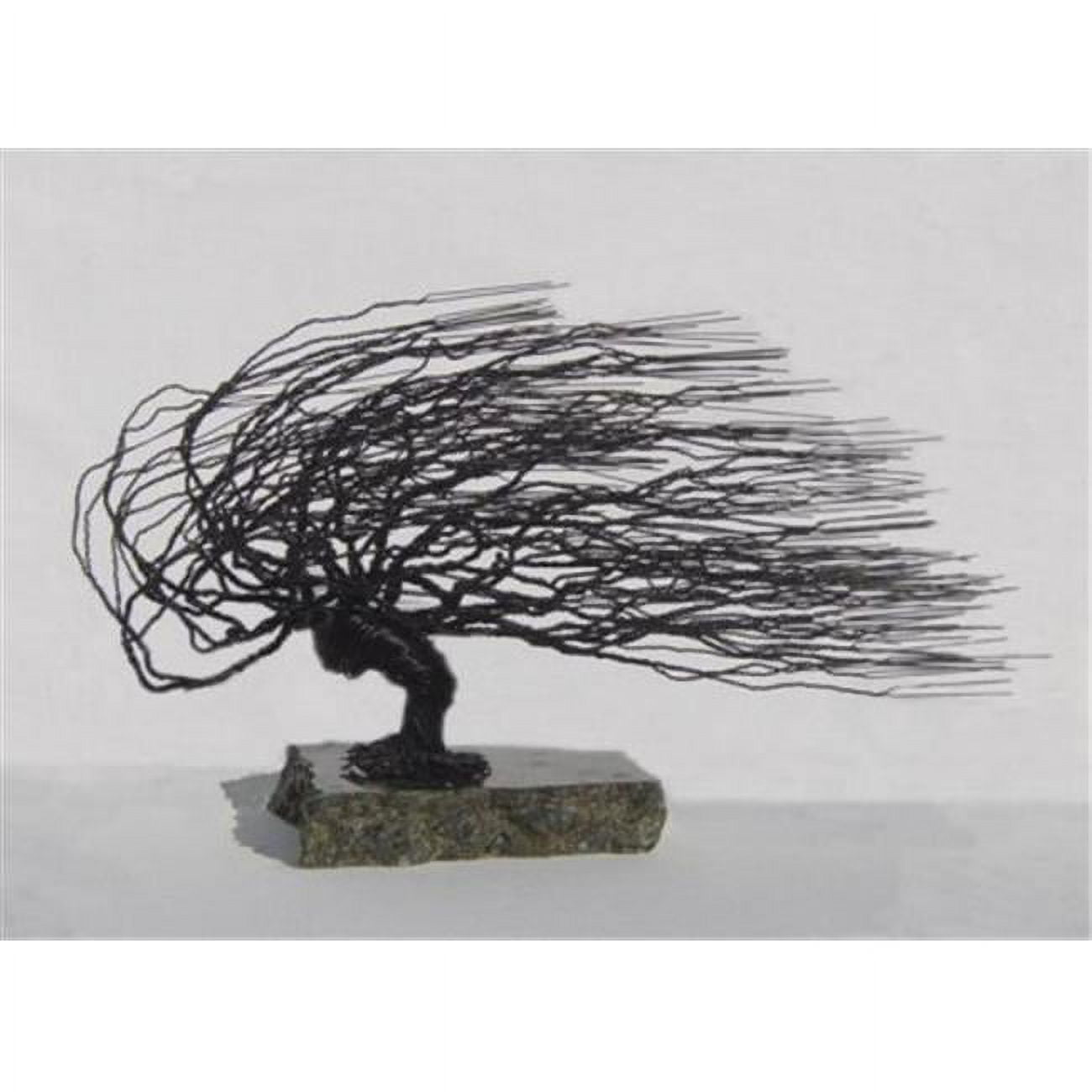 Wire Bonsai Tree Sculpture - Windswept Style