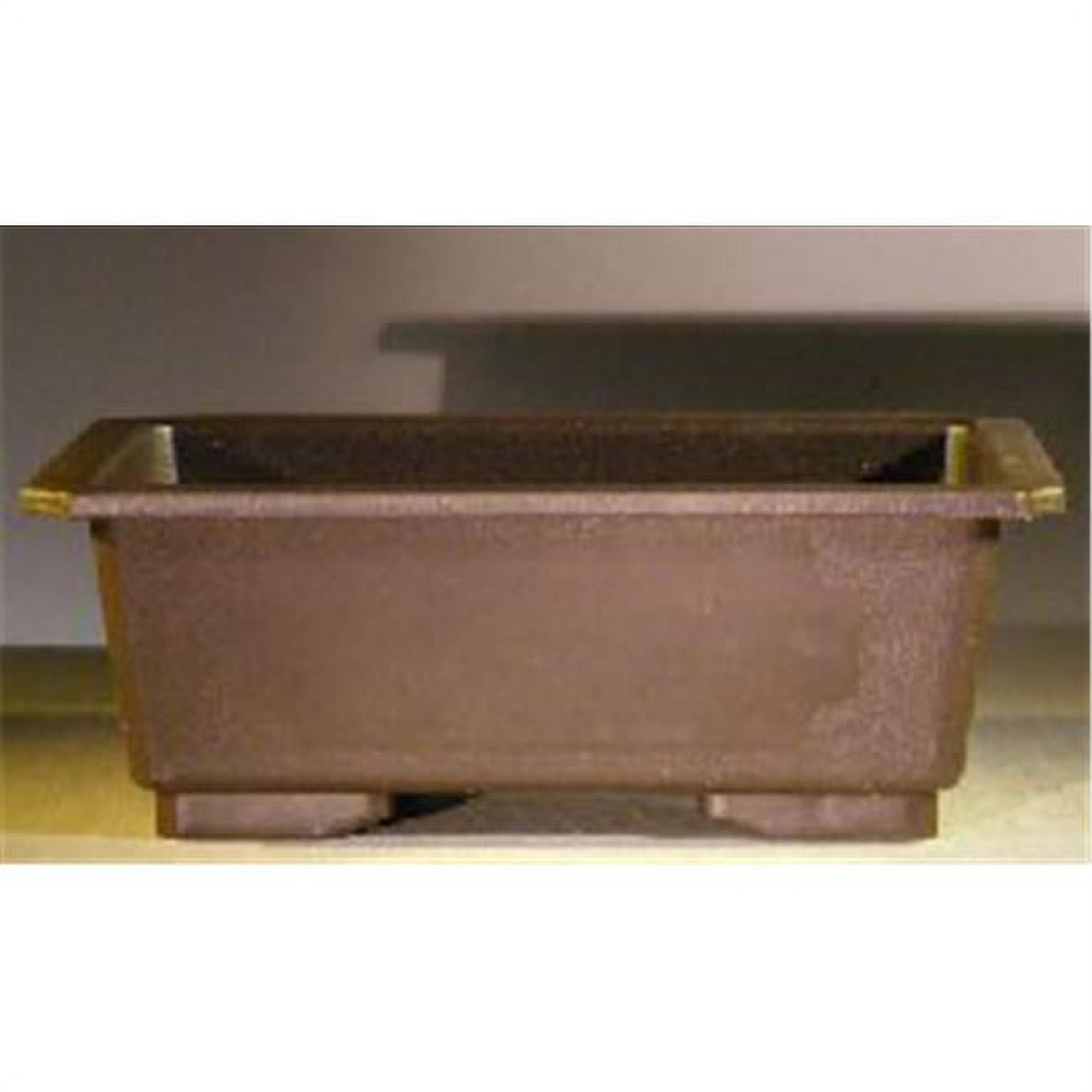 7 x 5 x 2.75 in. Bonsai Training Pot - Heavy Duty Plastic - Taller Profile, Brown
