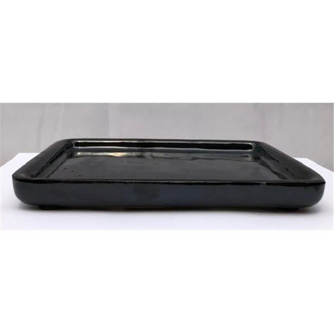 Picture of Bonsai Boy T1005 Ceramic Humidity & Drip Tray&#44; Black - Rectangle
