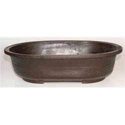 Brown Mica Bonsai Pot - Oval