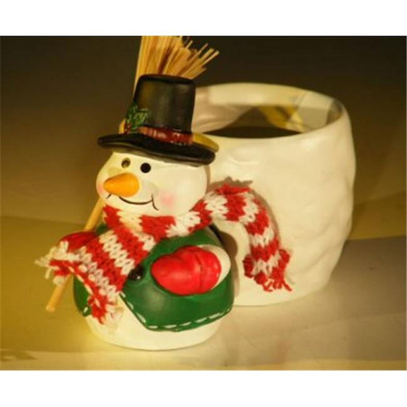 2 x 3 in. Ceramic Snowman Pot