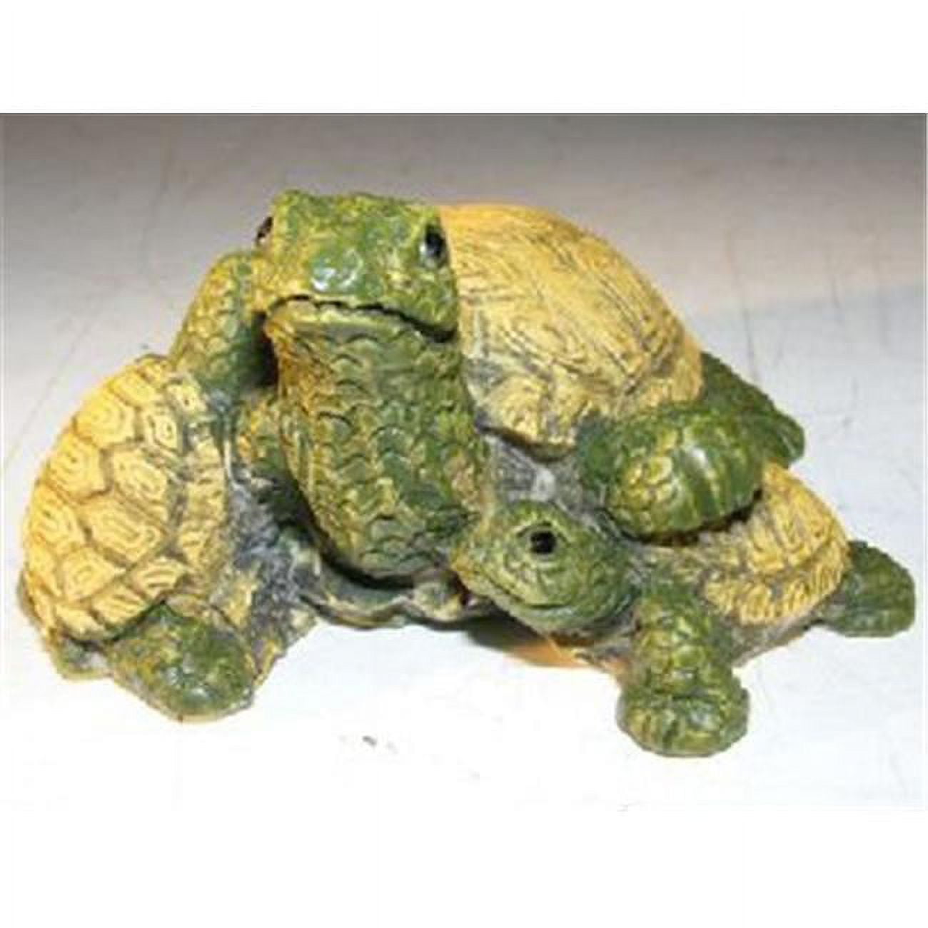 Picture of Bonsai Boy e3091 Miniature Turtle Figurine Three Turtles - One Climbing On Back