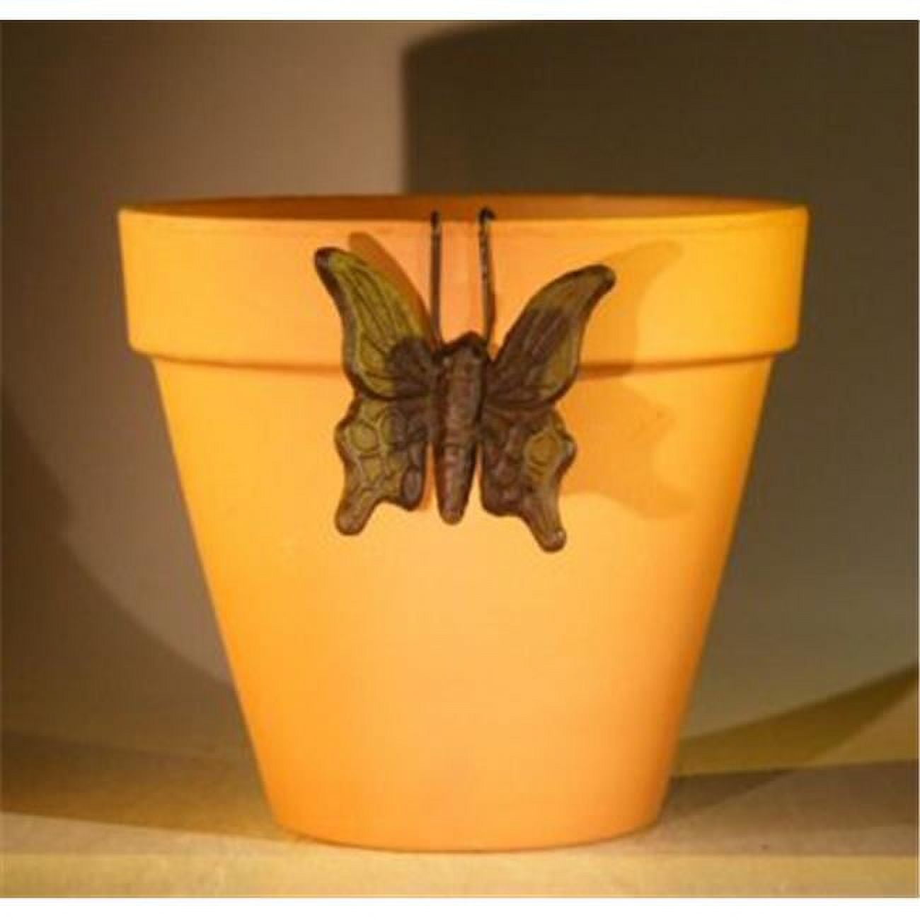 e2910 3.25 x 3 in. Cast Iron Hanging Decoration Garden Pot - Butterfly
