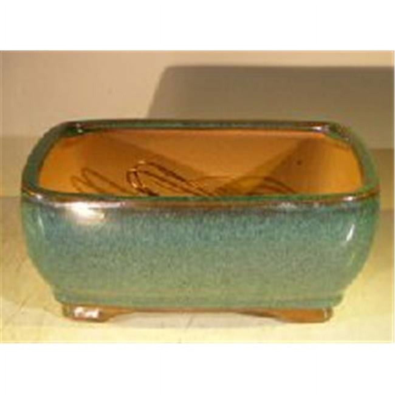 L73 Ceramic Bonsai Pot - Professional Series, Green - Rectangle