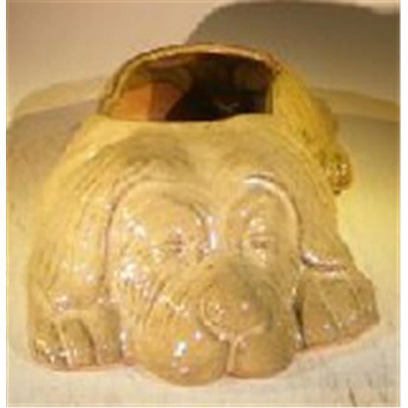 12.5 x 8 x 4 in. Dog Planter, Olive Green