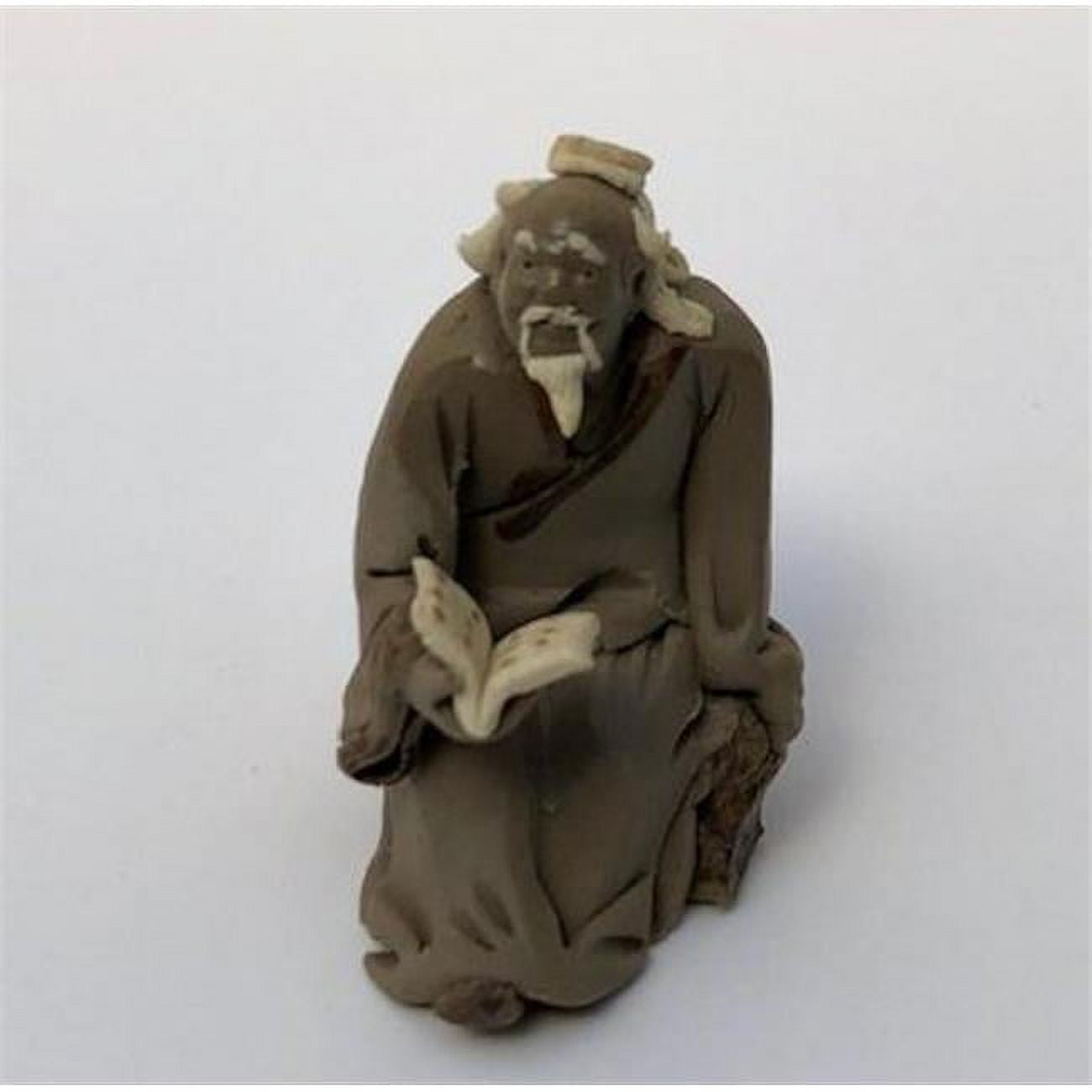 Picture of Bonsai Boy of New York e3536 2 in. Mud Man Reading Book Ceramic Figurine