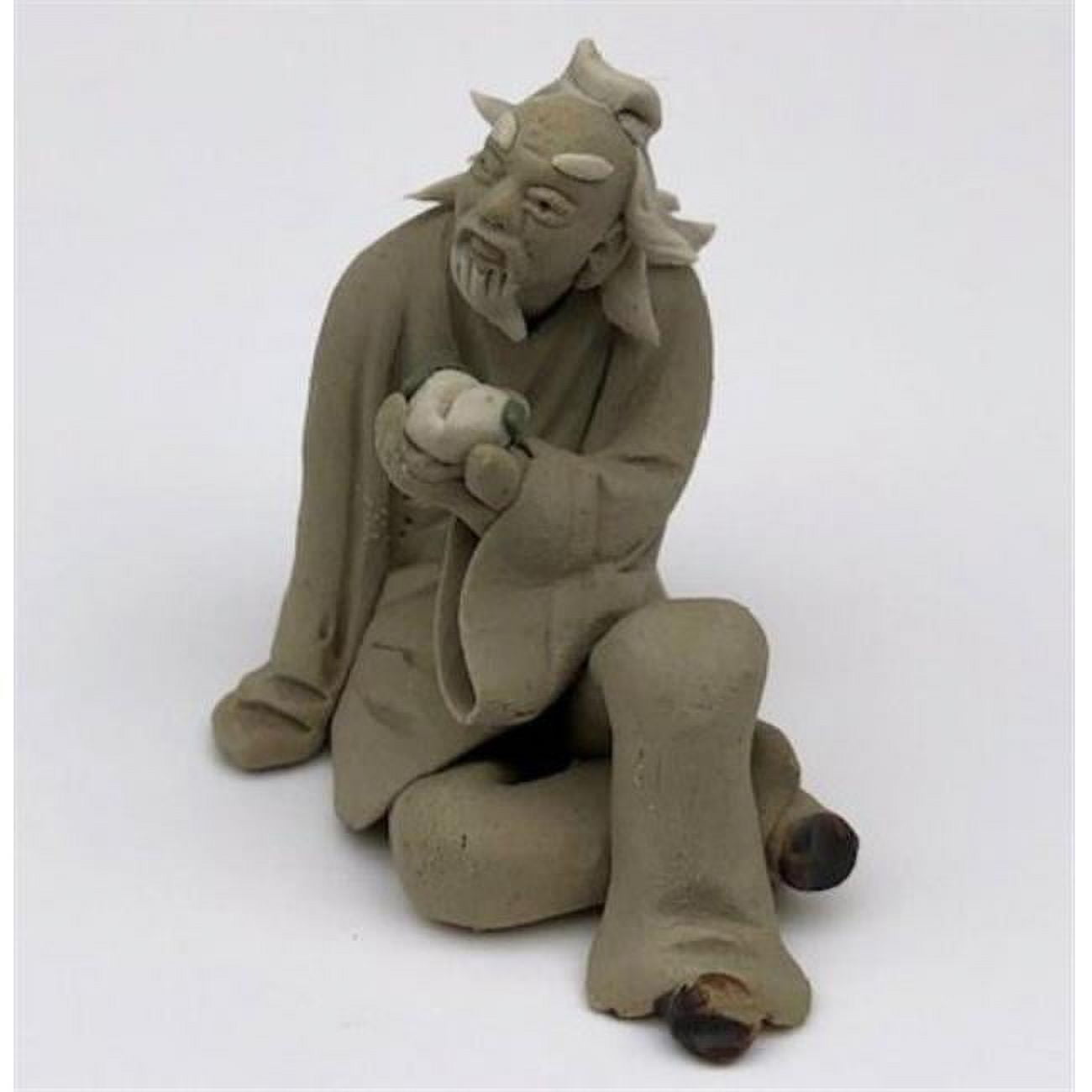 Picture of Bonsai Boy of New York e3538 2.5 in. Mud Man Holding Fruit Miniature Ceramic Figurine