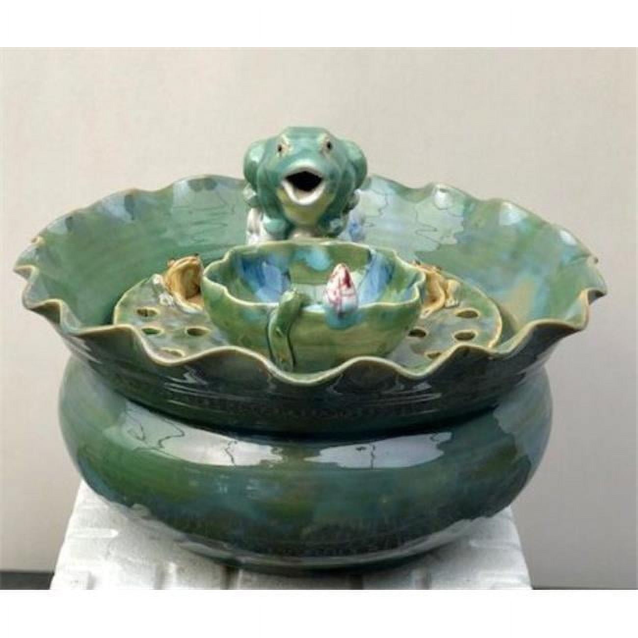 12 x 12 x 9 in. Ceramic Table Top Water Fountain