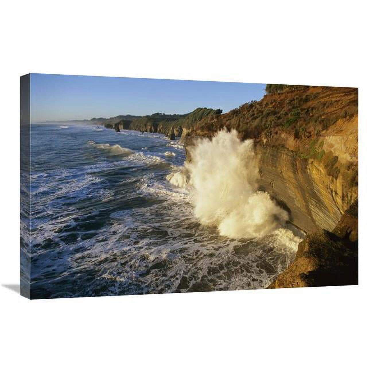 20 x 30 in. Swells At High Tide Against Sandstone Cliffs, Tongaporutu, New Zealand Art Print - Harley Betts -  JensenDistributionServices, MI1264131