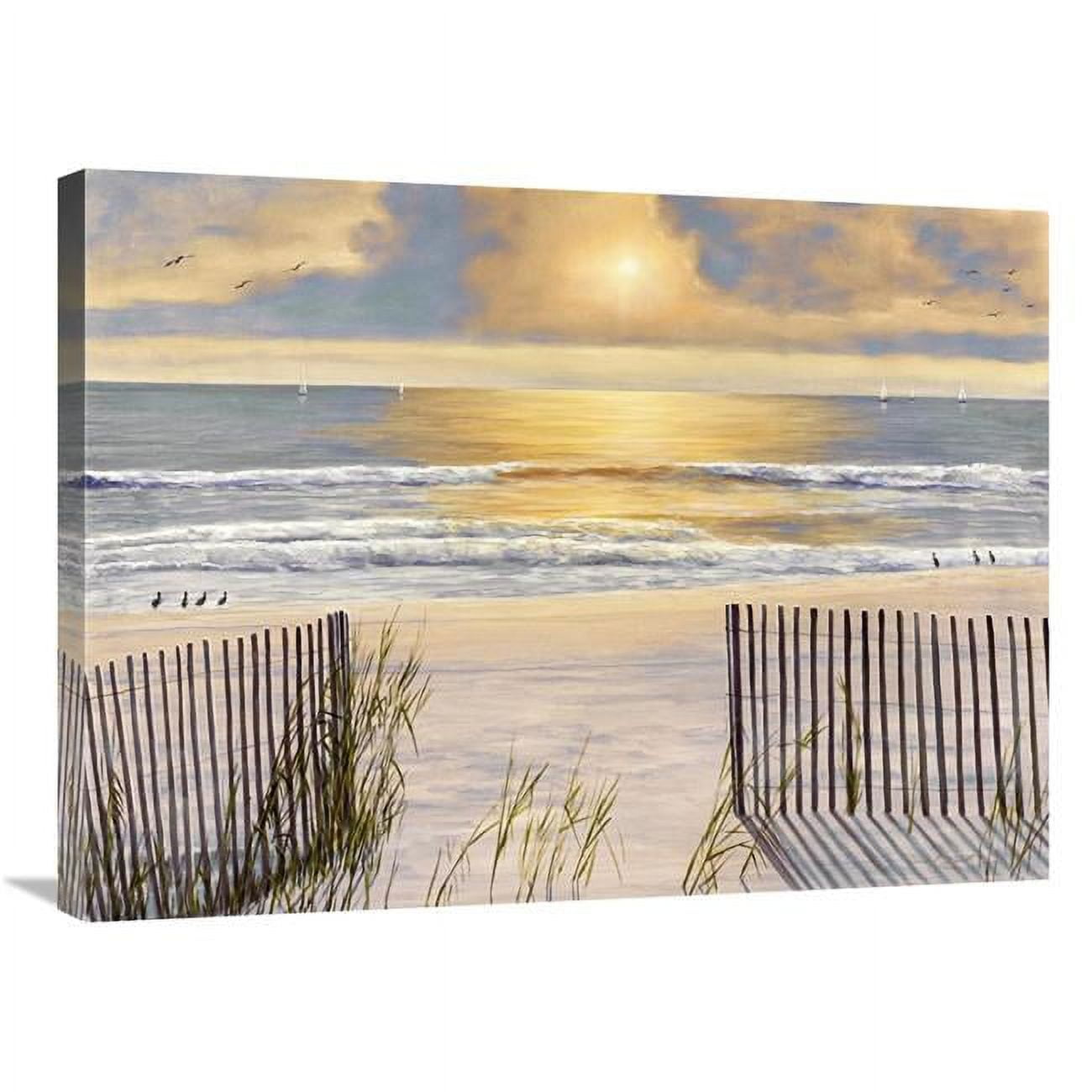 Global Gallery Beach Light-Canvas Art-32"x24"